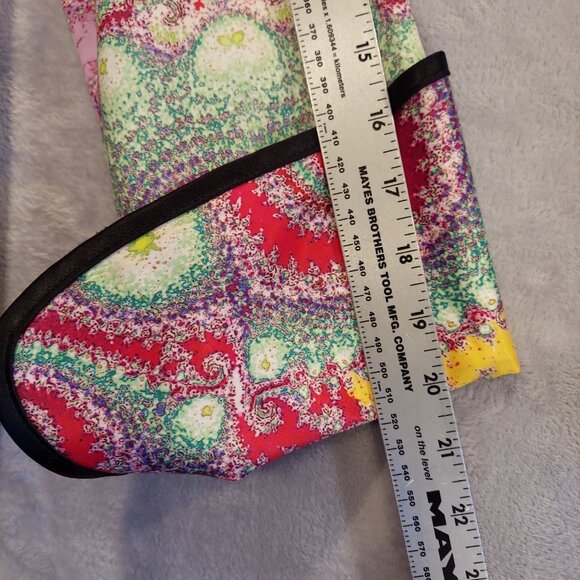 Mesmerize jacket woems L satin oriental formal colorful Party Bold mandarin fun - Picture 15 of 16